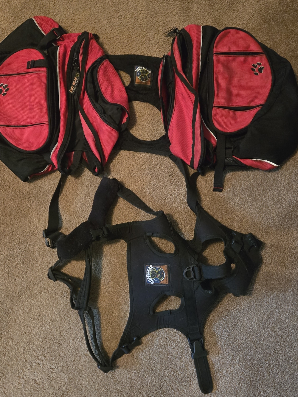 *Bundle*- RuffWear- Adjustable- Dog Harness/Backpack- & ArmorAll Car Divider